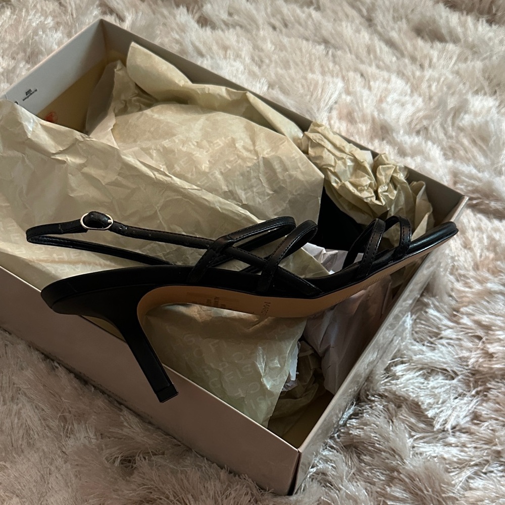 Marc Fisher Quarry2 Black Strappy Heels